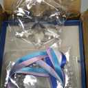 LOULIQIGIFT 6pcs 2025 Crystal Snowflake Ornament Miniature Star Glass Christmas Tree Hanging Xmas Tree Winter Home Decor with Ribbons