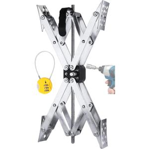 X-Shaped RV Stabilizer XL Wheel Chock (Allow Drill Adjust) with Lock Dual Axel RV Travel Trailer Camper Tire While Camping -1 Pack