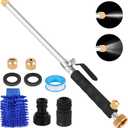 Jet Nozzle for Garden Hose 2-in-1 Jet Nozzle High Pressure Hose Nozzle with 2 Different Nozzles and Hose Quick Connectors for Car Pet Garden Cleaning at Home