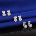 6 Pairs 925 Sterling Silver Earring Backs Lifters for Droopy Ears, Adjustable Hypoallergenic for Heavy Earrings (White)