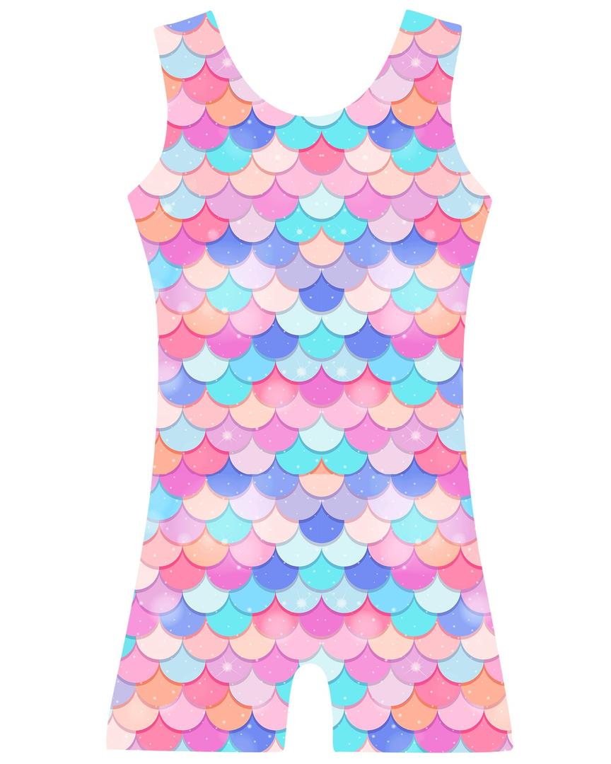 2 x TFJH E Leotard for Girls Gymnastic Practice Outfits Kids Athletic Unitard Tumbling Wear Pink Scale 110