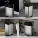 Teivio Trash Bags, 8 Gallon, 330 Count, Black, for Bathroom, Office, Industrial, Commercial, Janitorial, Municipal, Recycling