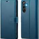 for Samsung Galaxy S25 Plus/S25+ Wallet Case with RFID Blocking Credit Card Holder, PU Leather Flip Kickstand Protective Shockproof Cover Women Men for Samsung S25Plus Phone case (Blue)