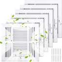 6 Pcs 10 x 10 Inch 4 Way Air Vent Cover for Wall or Ceiling Steel