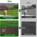 No Dig Decorative Garden Fence 10 Panels, 48 in (H) x 22.6 ft (L), Dog Fence Outdoor for Yard, Rustproof Metal Animal Barrier Ground Stakes Fencing for Garden, Patio, Flower Bed
