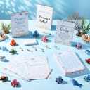 Sherr 476 Pcs Under The Sea Baby Shower Games 6 Sets Activities Cards Pacifier Hunt 50 Pacifiers How Big is Mommy's Belly Sign 50 Guessing Card 2 Measuring Tape Don't Say Sign 50 Clothespin for Adult