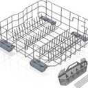 UPGRADED WD28X26099 WD28X34744 Dishwasher Lower Rack Compatible with GE Dishwasher Rack Replacement Parts WD28X24396 WD28X22659 WD28X28918 GDF510PSM0SS GDF510PSD1SS GE Dishwasher Rack Parts with Wheel