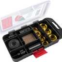 Grommet Kit, NEU MASTER 3/8" and 1/2" Solid Brass Grommets with Eyelets Setting Tool and Storage Box, NH1003K