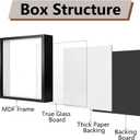 6x6 Shadow Box Frame, 3D Picture Frame Display Cas with Real Transparent Glass for Photos, Memorabilia, Crafts, Souvenir, Wedding Memories, Baby Items - Black/ 1.2 Inch Depth