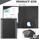 Henoyso 150 Pack Plastic Folders with Clear Front Pockets, Black