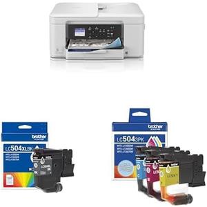 Brother MFCJ1365DW Printer & LC504XLBKS & LC5043PKS Inks