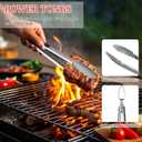 15PCS Grill Set, BBQ Grilling Accessories with Tongs Spatula Skewers, Stainless Steel Grill Utensils Set with Hooks & Apron Storage Bag for Outdoor Cooking, Camping, Practical Gifts for Men Dad