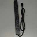 HHSOET Metal 360 Rotating Mountable Power Strip, 8 Outlet Gaming Table Mounted Long Power Strip, Heavy Duty Wall Mount Surge Protector with Switch,1200J,15A 125V 1875W, 3ft Power Cord.(Black)