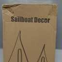 Modern Sculptures Home Decor, Gold Sailboat Decor Ornament, Boat Decorations Statue Decor, Art Sculptures and Statues, Sailboat Gifts Home Office Bathroom Shelf Decor Nautical Decor (2 Pack)