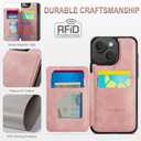 Vinich for iPhone 14 Plus Wallet Case with Card Holder, RFID Blocking Credit Slots Kickstand Shockproof Phone Cover Fit for iPhone 14 Plus 6.7" Rose Pink