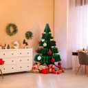 Civaner 3 ft x 1.8 ft Large Honeycomb Christmas Tree Thickened 3D Honeycomb Paper Christmas Tree with Magnetic Folding Xmas Modern Decorations Xmas for Home Living Room Holiday Decorations (35.4 Inches, Green)