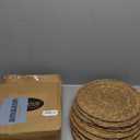 GENMOUS Woven Placemats Set of 10,12" Round Placemats Natural Water Hyacinth Boho Placemats,Farmhouse Rattan Chargers for Dinner Plates,Rustic Braided Wicker Table Mats for Dining Table,Home,Wedding