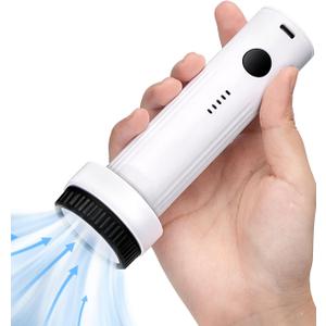 6Kpa Cordless Electric Vacuum Pump for Storage Bags, USB Rechargeable Portable Vacuum for Travel Air Pump Compression Bag Pumps for Clothes Bedding, White Black (No bags)