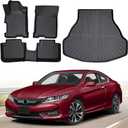 Floor Mats Cargo Liner for Honda Accord 2013-2017(Sedan ONLY), Custom Fit All-Weather Rubber Car Liners, Waterproof Anti-Slip Floor Accessories for Accord EX/EX-L/LX/LX-S/Sport/Touring