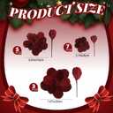 Norme 15 Pcs Christmas Magnolia Flowers Ornaments 3.15'' 5.91'' 8.27'' Large Artificial Magnolia Velvet Fold Poinsettia Stems for Christmas Tree Wreath Holiday Decor(Burgundy)