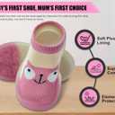 Baby Shoes Boys Girls First Walking Shoes Non Slip Soft Sole Sneakers Toddler Infant Babygirl Sock Shoes (Pink)