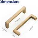 Ravinte 10 Pack Solid 3-1/2 Inch Kitchen Square Cabinet Handles Champagne Bronze Cabinet Pulls Dresser Drawer Pulls Kitchen Cupboard Hardware Handles
