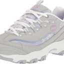 Skechers Women's D'lites Splendid Journey Sneakers (6, Lgmt=light Grey/Multi)