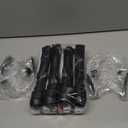 SANCO Light Up Sabers Set for Kids - 4 Pack 7 Colors Retractable Mechanical Claw Power Swords with FX Sound, 2PCS LED Glasses & Wristbands, Glowing Toys for Christmas, Birthday Gifts for Boys & Girls