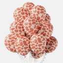 50pcs Giraffe Print Balloons, 12inch Animal Print Thick Latex Balloons for Safari Jungle Party Supplies Wild One Birthday Baby Shower Wildlife Theme Party Decoration