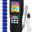 Multi Frequencies RFID Reader Writer Duplicator, RFID Smart Card Programmer, Access Control Card Decoder, with Writable Key Fobs Cards, Free Software, Only Work for Access Control Cards