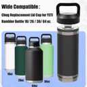 Replacement for YETI Lid Chug Cap Rambler Bottle, Screw Top Lid Replacement Fits for 18oz/ 26oz/ 36oz/ 64oz Cap Cover Water Bottle Parts Accessorie