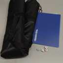 Qwiayeal Mahjong Mat (33"x33") with 6 Mahjong Playing Instructions,4Tile Mixer,4Dice & Carrying Bag,Non-Slip and Silent Travel Mahjong Set for Mahjong/Poker/Board Games/Card Games/Dominoes (Blue-1)