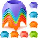 Beach Vacation Essentials Accessories - Beach Drink Cup Holder Sand Coasters, Beach Trip Must Haves Sand Cup Holders for Women Adults Family Friends(Multicolor, 7 Pack)