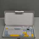 Wireless Keyboard Creamy Membrane with Rainbow Backlight,3-Mode Connectivity (BT/2.4G/USB-C) with LCD Screen & Multifunction Knob,200H Battery, 94 Key PBT Keycaps, Quiet Typing for Office/Home/Gaming