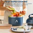AEWHALE Portable Air Fryer 3-in-1,4QT & 8 Cup non toxic air fryer with Storage Lids,Ideal for Small Spaces