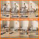 Pilates Board,Multifunctional Rebound Abdominal Board,Foldable Pilates Reformer Set, Ab Core Trainer Machine,Ab Exercise Board,Abs Workout Equipment for Women Home Gym Equipment (Black)