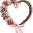 Heart Shaped Flower Wreath, Spring Wreath, Artificial Flower Wreath for Valentine's Day, Photography Props Sweet Love Wreath