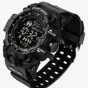FANMIS Mens Military Multifunction Digital LED Watch Electronic Waterproof Alarm Quartz Sports Watch (U Black)