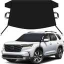 EcoNour Car Snow Cover Compatible for Honda Pilot | Windshield Cover for Ice and Snow with S-Hook Straps | Heavy-Duty 600D Oxford Winter Car Cover, Waterproof & Anti-Slip