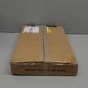 Bread Box for Kitchen Countertop, Large Bread Container Storage, Wooden Farmhouse Bread Box with Window Bread Holder (Black)