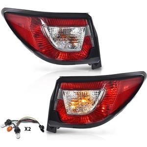 G-PLUS Tail Lights w/Bulbs Compatible with Chevy Traverse 2013 2014 2015 2016 2017 Driver & Passenger Side 84266020,Clear Lens Faros Traseros Luces Traseras Rear Brake Lamps Assembly