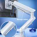 Single Monitor Mount for 32 27 24 22 inch Screen, Monitor Arm Holds 4.4-22 lbs, Monitor Desk Mount, Gaming & Home Office Use, VESA 75x75mm & 100x100mm, Freelift Pro White