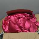 Satin Comforter Set Queen - Silk-Like Hot Pink Alternative Down Comforter, Soft Polyester Filling, Luxury Silky Bedding Set With 1 Comforter and 2 Pillowcases (Queen, Hot Pink)
