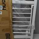 keny 29"-42.5" Baby Gate for Stairs, Auto Close Safety Dog Gate, Pressure Mounted Easy Walk Through Pet Gate for Doorways, Durable Stair Gate, 30" Tall, White
