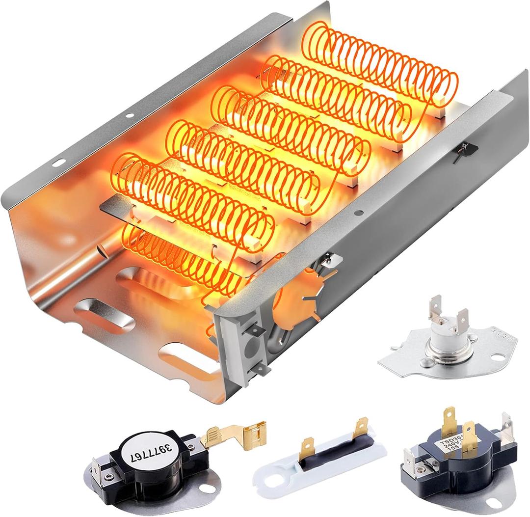 SUMNEW Upgraded 279838 Dryer Heating Element Kit, 5400W 240V, Compatible with Whirlpool, Kenmore, Maytag, Roper, Estate, Inglis, KitchenAid, Crosley, Amana