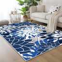 ZonLi Colorful Outdoor Rug 9x12Ft Waterproof Multicolored Indoor Area Rug Washable Outdoor Patio Rugs Tropical Floral Non Slip Outdoor Carpet for Living Room, Pool,Backyard,Deck,Camping
