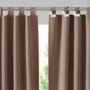 RYB HOME Outdoor Curtains for Patio - 2 Panels Detachable Sticky Top Outdoor Curtains Waterproof Blackout Privacy Thermal Insulating for Pergola Balcony Porch Arbor, W 52 x L 72 inch, Mocha
