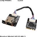 M.2 A E Key to 2.5 Gigabit Ethernet Module for X86 Linux Single Board Computer SBC, i226v 2.5G Ethernet Server NIC, Interface Card10/100/1000/2500 Mbps RJ45 LAN, Support 2230/2280 (M.2 A+E Key, 20CM)