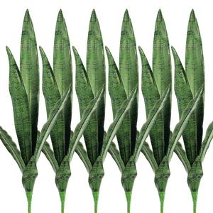 Melorca&Guilla Artificial Snake Plants 6PCS 30“ Tall Fake Snake Plant,Fake Agave Faux Snake Plants Sansevieria Artificial Greenery for Garden Shop Office Home Décor