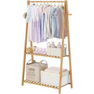Kids Clothing Rack for Hanging Clothes,Small Toddler Clothes Racks Bamboo Wooden Garment Dress Up Storage Costume Rack with Shelves for Laundry Drying,Short,Mini,Floor Standing Kids Clothing Rack for Hanging Clothes,Small Toddler Clothes Racks Bamboo Wooden Garment Dress Up Storage Costume Rack with Shelves for Laundry Drying,Short,Mini,Floor Standing